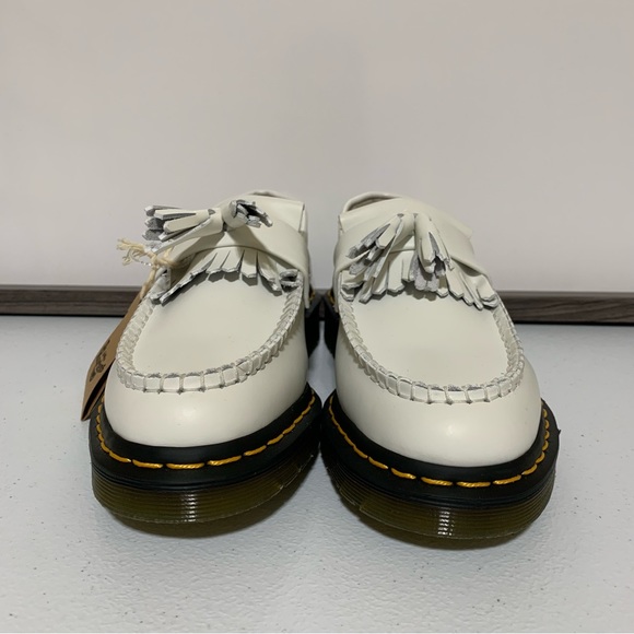 The Dr. Martens Adrian Yellow Stitch Leather Tassel Loafers-Size 7 NWT - Picture 6 of 12